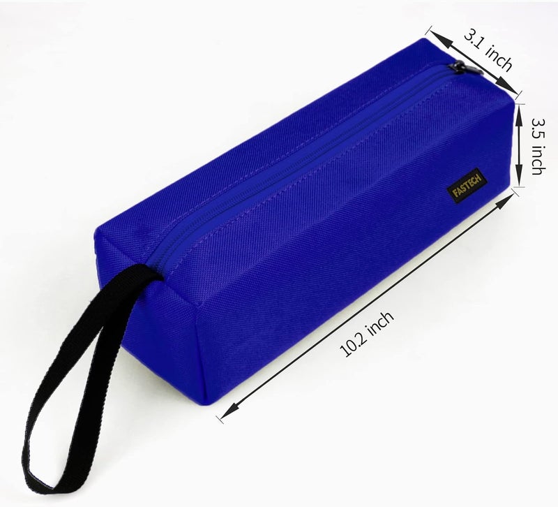 FSATECH 1-Pack Zipper Utility Tool Bag, Small Zipper Bags/Multi-purpose Tool Pouch Tote Bags Storage Organizer for Screwdrivers, Pliers, Nut Drivers Gifts to Men/Women. (Blue) - Image 2